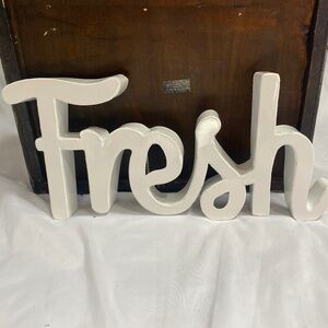 Metal FRESH decorative sign
